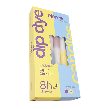Dip Dye Spitzkerzen - verschiedene Farben