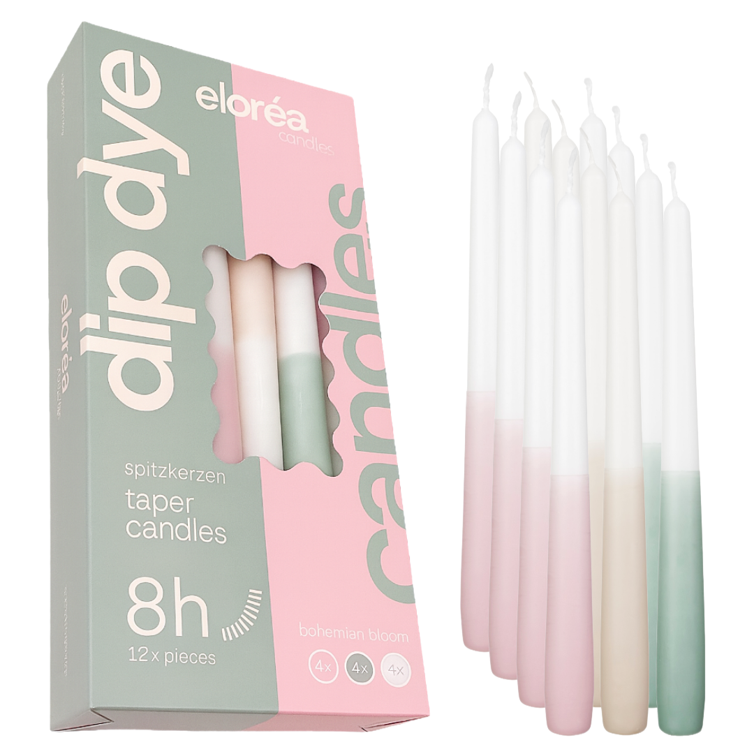 Dip Dye Spitzkerzen - verschiedene Farben