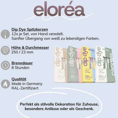 Dip Dye Spitzkerzen