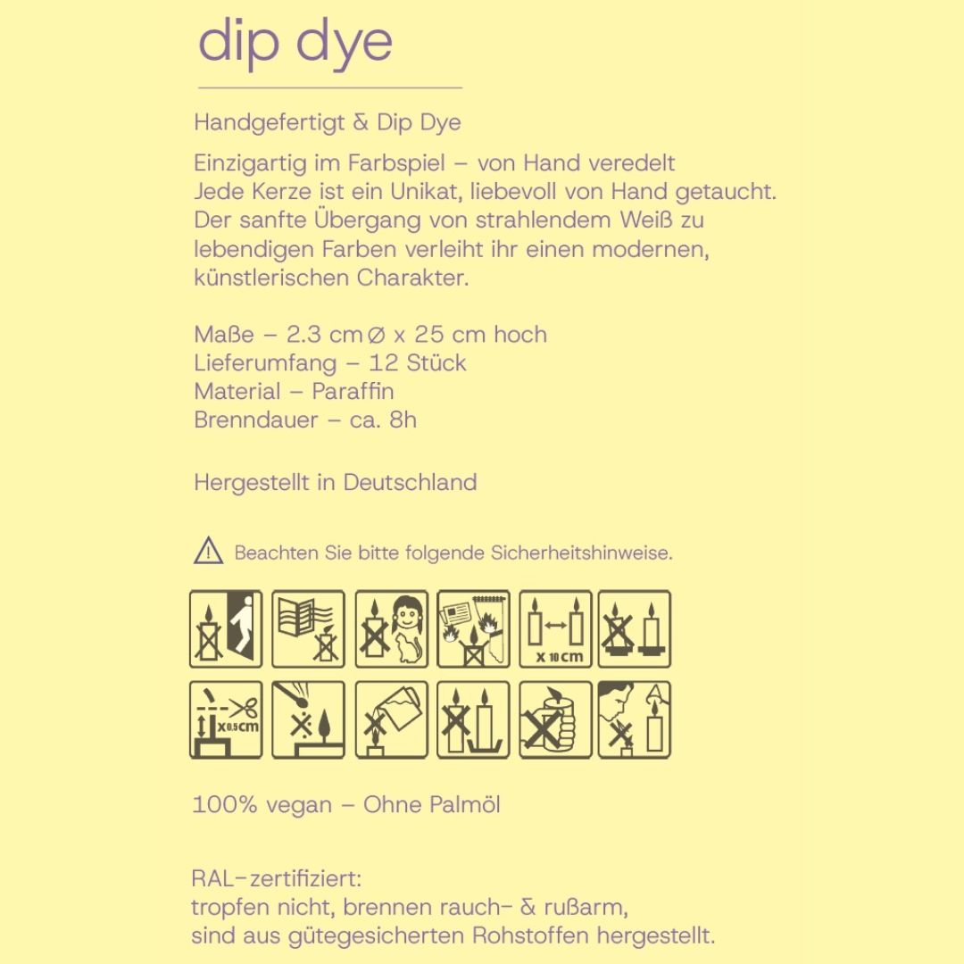 Dip Dye Spitzkerzen