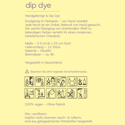 Dip Dye Spitzkerzen